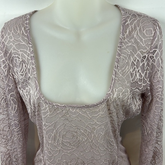 Free People Intimately In My‎ Head Sheer Lace Lilac Purple Bodysuit Size M - NEW - Picture 10 of 16
